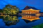 Gyeongbokgung Palace At Night In Seoul,korea Stock Photo