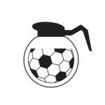 Soccer Coffee Pot Sport Thin Line Flat Design Icon  Illust Stock Photo