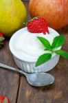 Fruits And Yogurt Stock Photo