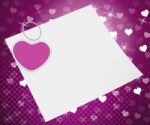 Heart Clip On Note Shows Romantic Message Or Love Letter Stock Photo