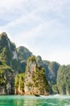 Travel Island And Green Lake ( Guilin Of Thailand ) Stock Photo