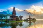 Pura Ulun Danu Bratan Temple In Bali, Indonesia Stock Photo