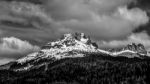 View Of The Mountain Above Moena Stock Photo