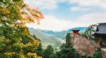 Yamadera Temple On Top Mountain Stock Photo