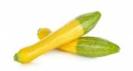 Yellow Zucchini Isolated On The White Background Stock Photo