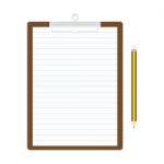 Clipboard And Pencil  Illustration Stock Photo