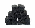 Charcoal Isolated On The White Background Stock Photo