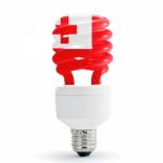 Flag Of Tonga On Bulb Stock Photo