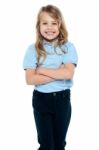 Portrait Of A Confident Young Smiling Girl Stock Photo