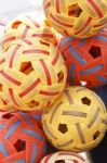 Sepak Takraw Balls Stock Photo