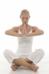 Woman Doing Yoga Stock Photo