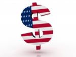 Three Dimensional Render Of The American Dollar Symbol Stock Photo