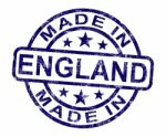 Made In England Stamp Stock Photo