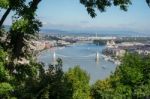 View Of The River Danube In Budapest Stock Photo