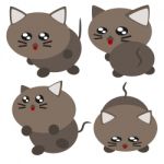 Cartoon Cat Illustration Stock Photo