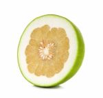 Pomelo Citrus Isolated On The White  Background Stock Photo