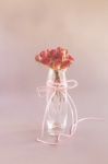 Vintage Style Roses In Glass Vase Stock Photo