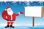 Santa Claus With Gift Bag Stock Photo