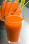 Fresh Carrot Juice Stock Photo