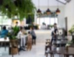 Abstract Blur Coffee Shop Interior Stock Photo