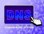 Dns Button Shows Domain Name Server And Click Stock Photo