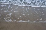 Sand Beach With Blue Ocean Stock Photo