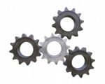 Metal Cogwheels Stock Photo