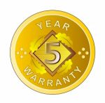 Year 5 Warranty Stock Photo