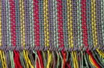 Texture Of Multi-colored Loom Woven Fabrics Stock Photo