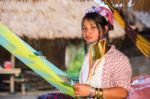 Karen Tribal Girl From Padaung Long Neck Hill Tribe Village Stock Photo