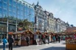 Street Market Near Wenceslas Square In Prague Stock Photo