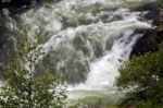 Raging Torrent Escaping From Loch Morar Stock Photo