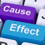 Cause Effect Keys Means Consequence Action Or Reaction Stock Photo