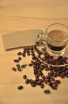 Black Expresso Coffee Bean Stock Photo