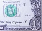 Closeup Of Detail On The Us $1 Dollar Stock Photo