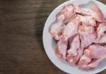 Raw Chicken Wings In A Bow Prepare For Cooking Stock Photo