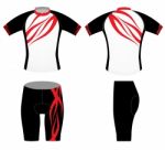 Black Red Cycling Vest Style Design Stock Photo