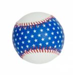 Baseball On White Background Stock Photo