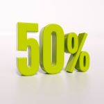 Percentage Sign, 50 Percent Stock Photo