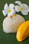 Thai Dessert Sweet Sticky Rice Stock Photo