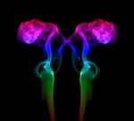 Abstract Smoke Isolated On Black Background Stock Photo