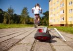 Additional Wheels To The Bike Stock Photo