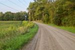 Image Of A Beautiful Road In The Rural Area Stock Photo