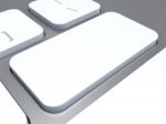 Blank Keyboard Key Shows White Empty Copyspace Keypad Stock Photo