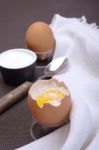 Soft Boiled Eggs Stock Photo