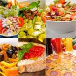 Healthy Vegetarian Vegan Food Collage Stock Photo