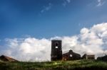 Matriz Church Ruins In The Historic City Of Alcantara Near Sao L Stock Photo