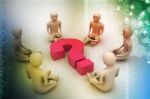 3d People In Meditation Stock Photo