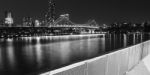 Story Bridge In Brisbane. Black And White Stock Photo