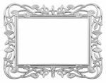 Silver Frame Stock Photo